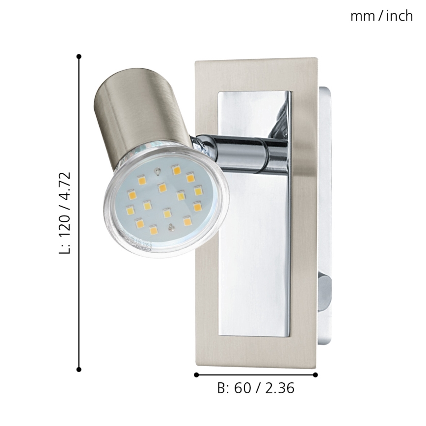EGLO - Stenski reflektor 1xGU10//3W/230V