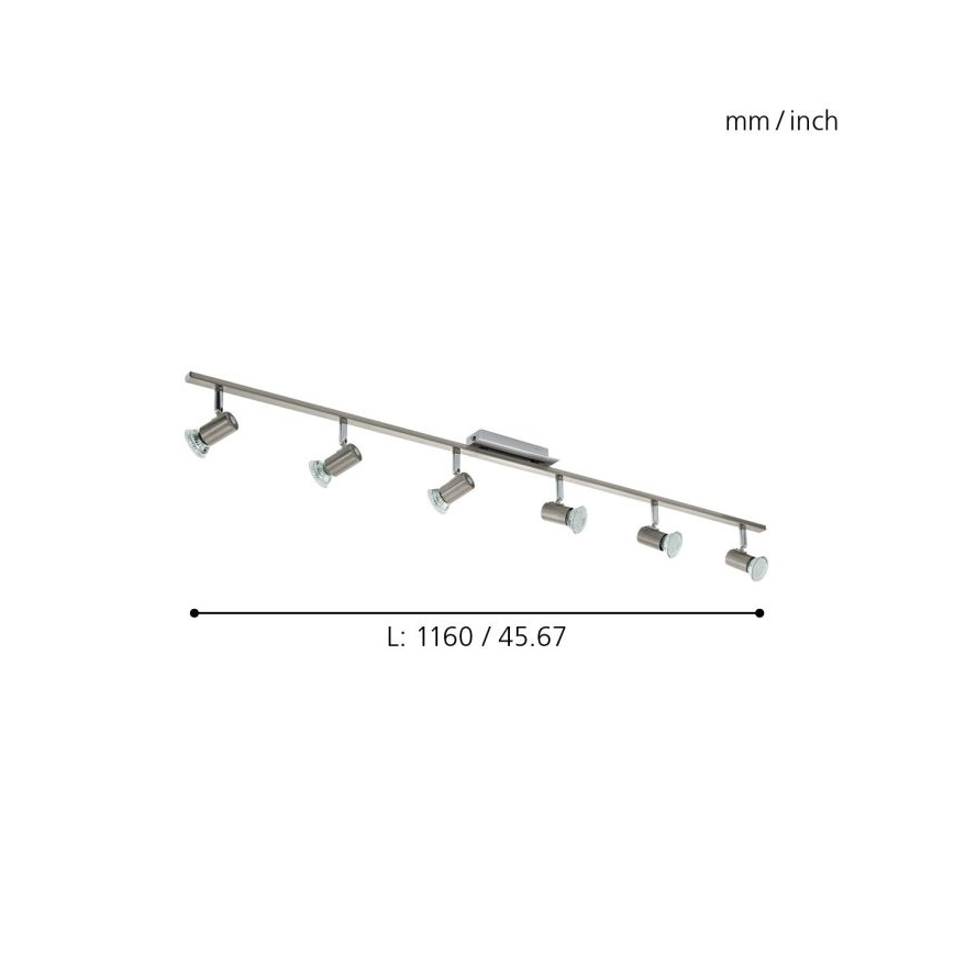 Eglo - Stropna svetilka 6xGU10/LED/3W