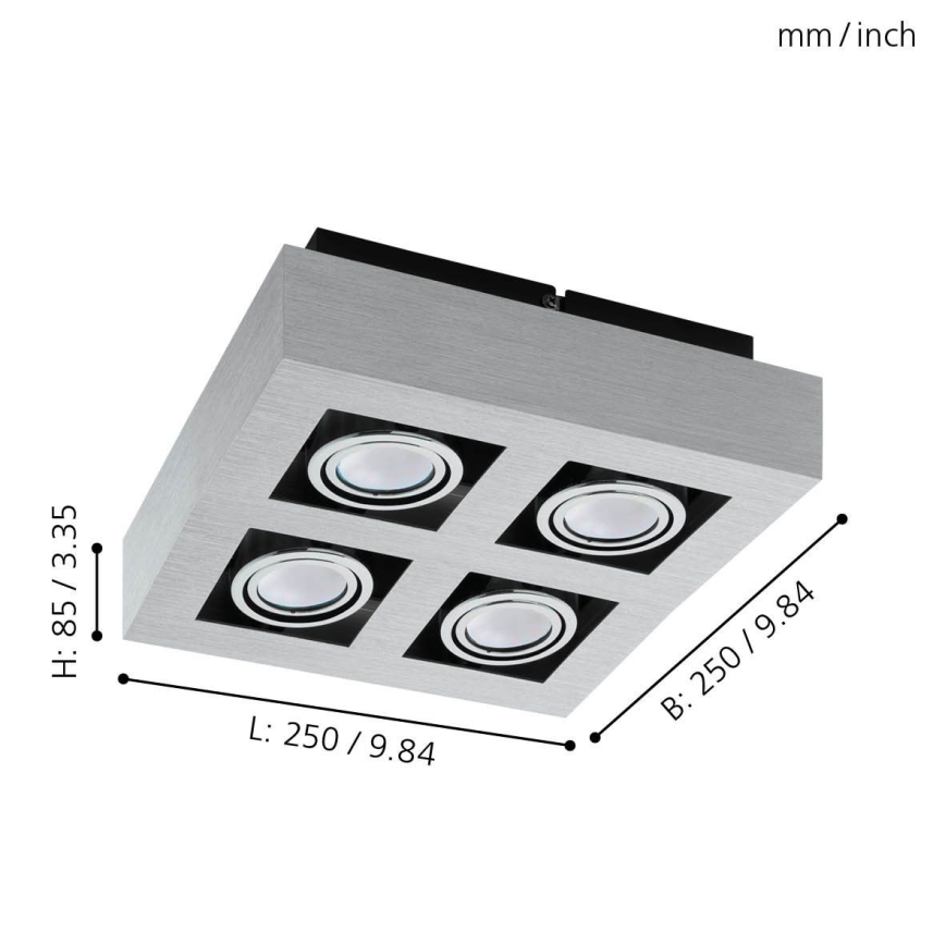 Eglo - LED Reflektor 4xGU10-LED/5W/230V