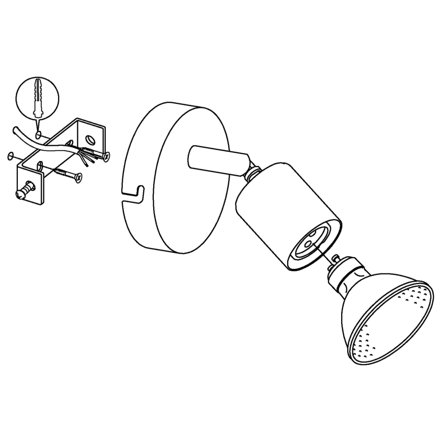 Eglo - LED Stenski reflektor LED 1xGU10/2,8W/230V