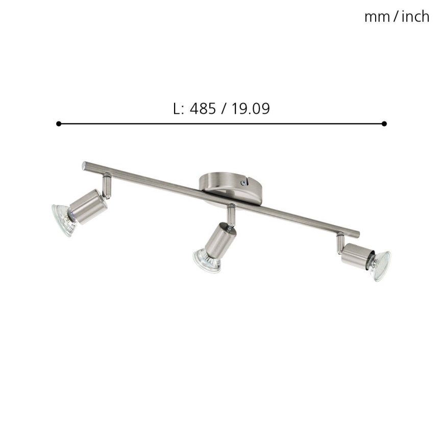 Eglo - LED Reflektor 3xGU10-LED/2,8W/230V