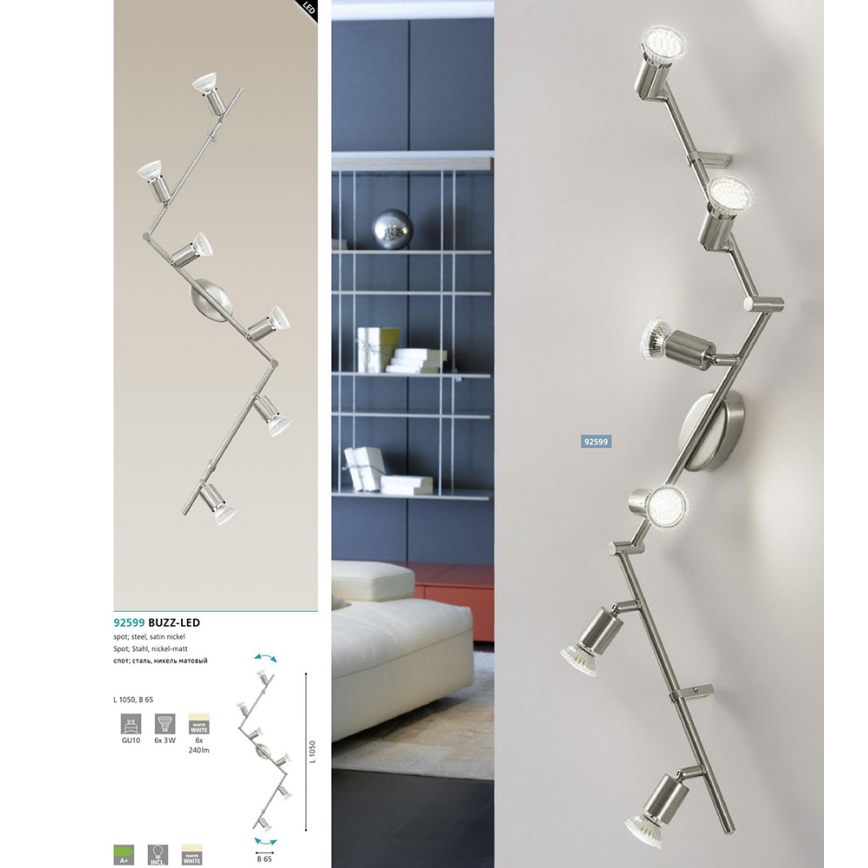 Eglo - LED reflektor 6xGU10-LED/2,8W/230V