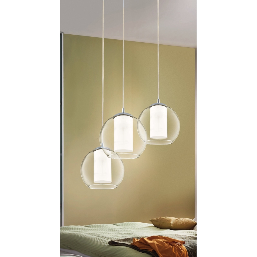 Eglo 92762 - Lestenec na kablu BOLSANO 3xE27/60W