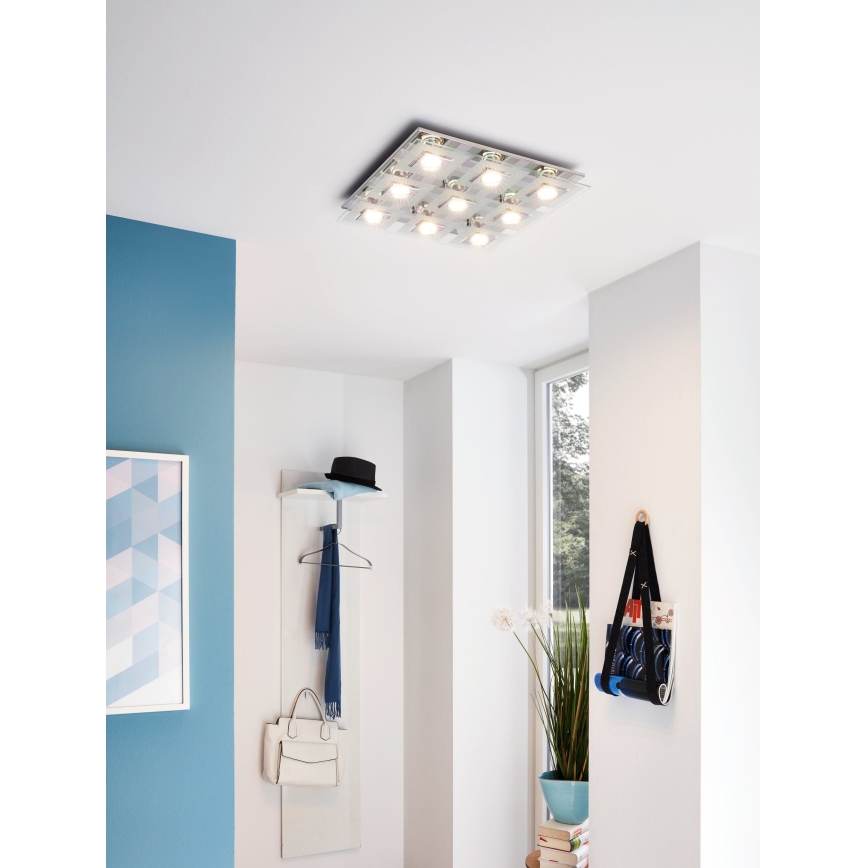 Eglo - LED Stropna svetilka 9xGU10/3W/230V