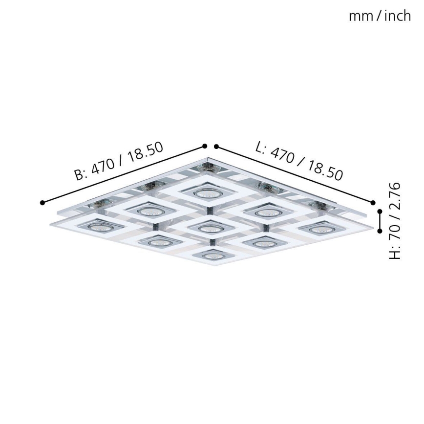 Eglo - LED Stropna svetilka 9xGU10/3W/230V