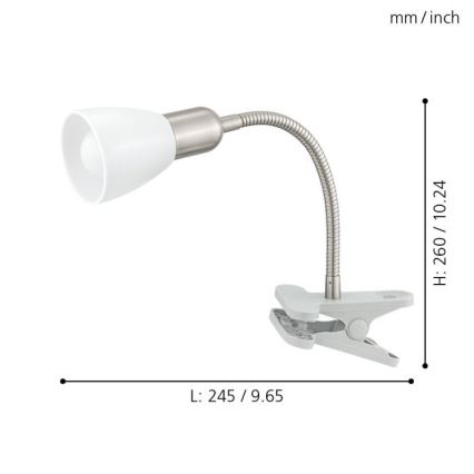Eglo 92932 - LED svetilka s sponko DAKAR 3 1xE14/4W/230V