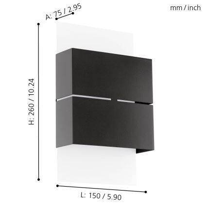 Eglo - LED zunanja razsvetljava 2xLED/2,5W/230V IP44