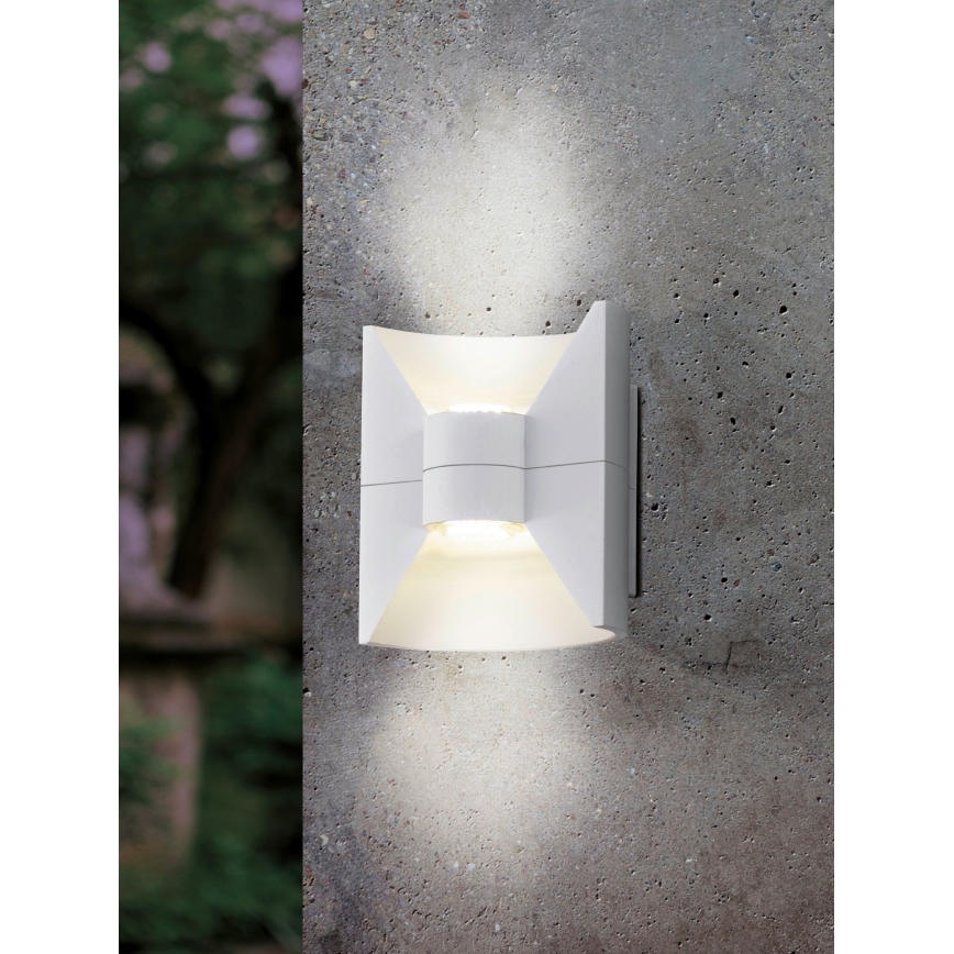 Eglo 93367 - LED Zunanja stenska svetilka REDONDO Bela 2xLED-SMD/2,5W/230V