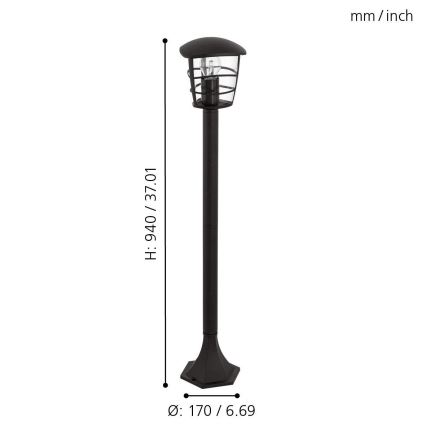 Eglo - LED Zunanja svetilka E27/8,5W/230V IP44