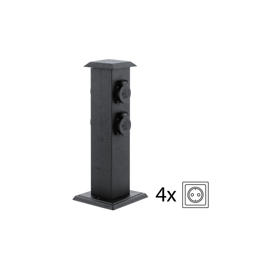 EGLO 93426 - Zunanji vrtni steber z vtičnicami SCHUKO IP44
