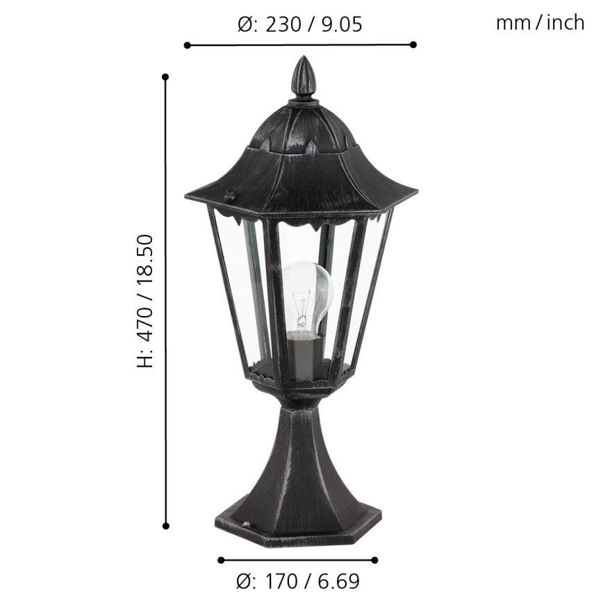 Eglo - Zunanja svetilka 1xE27/60W/230V IP44