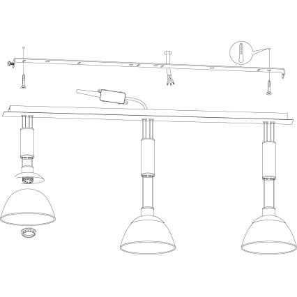 Eglo 93468 - LED Viseča svetilka MONTEFIO 3xLED/6W/230V