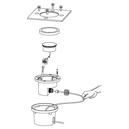 Eglo - LED Zunanja svetilka za dovozno pot LED/2,5W/230V IP67
