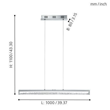 Eglo - LED zatemnitvena svetilka LED/32W/230V