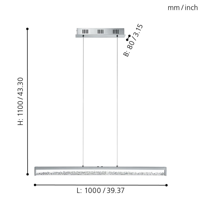 Eglo - LED zatemnitvena svetilka LED/32W/230V
