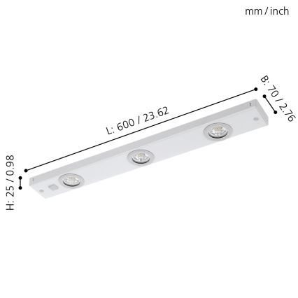 Eglo - LED Reflektor 3xLED/2,3W/230V