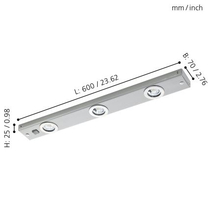 Eglo - LED Reflektor 3xLED/2,3W/230V