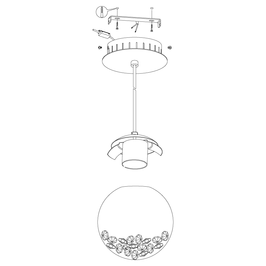 Eglo - LED viseča svetilka LED/5W/230V
