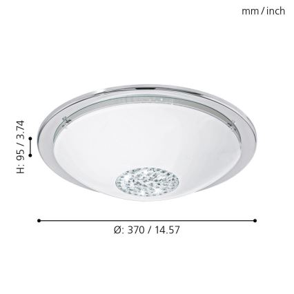 Eglo - LED stropna svetilka LED/12W/230V