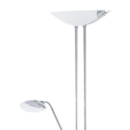 Eglo - LED Zatemnitvena talna svetilka LED/20W + LED/2,5W sijajni krom