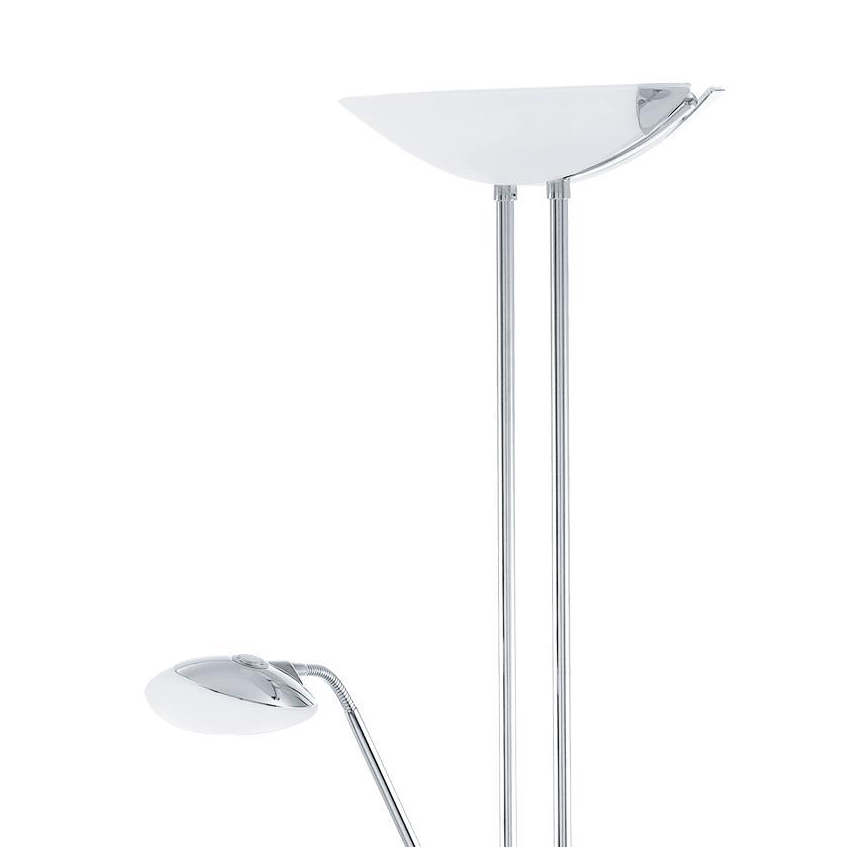 Eglo - LED Zatemnitvena talna svetilka LED/20W + LED/2,5W sijajni krom