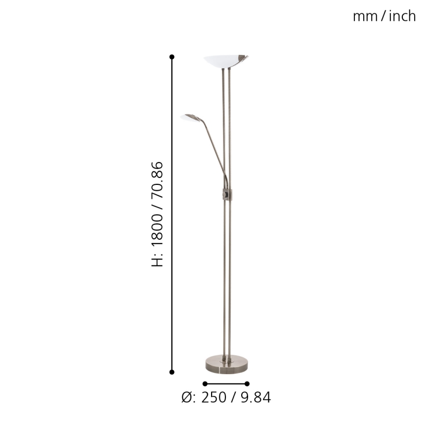 Eglo - LED Zatemnitvena talna svetilka LED/20W + LED/2,5W bron