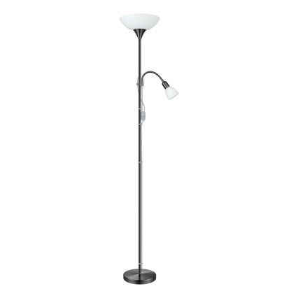 Eglo - Talna svetilka 1xE27/60W/230V + 1xE14/25W/230V črna krom