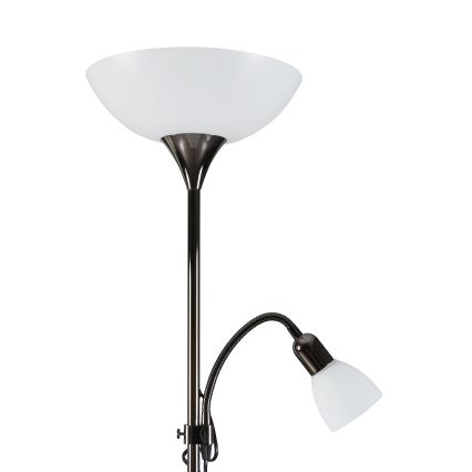 Eglo - Talna svetilka 1xE27/60W/230V + 1xE14/25W/230V črna krom