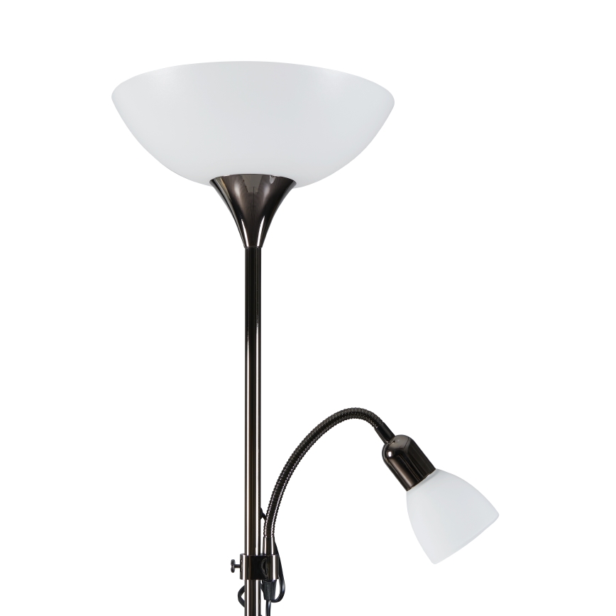 Eglo - Talna svetilka 1xE27/60W/230V + 1xE14/25W/230V črna krom