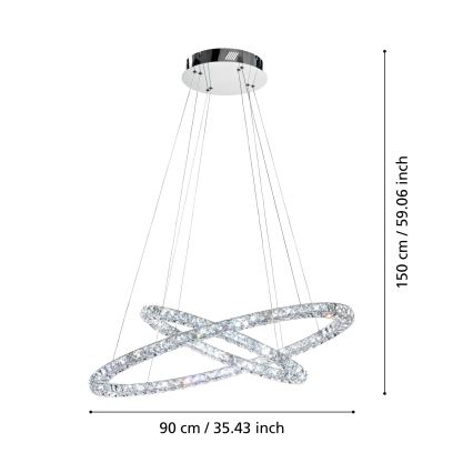 Eglo - LED Lestenec na vrvici LED/56,1W/230V