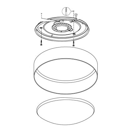 Eglo - LED Stropna svetilka LED/12W/230V