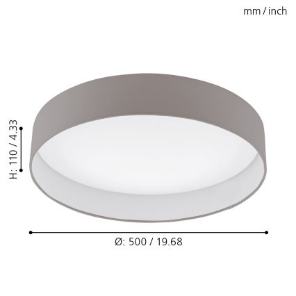 Eglo - LED Stropna svetilka LED/24W/230V