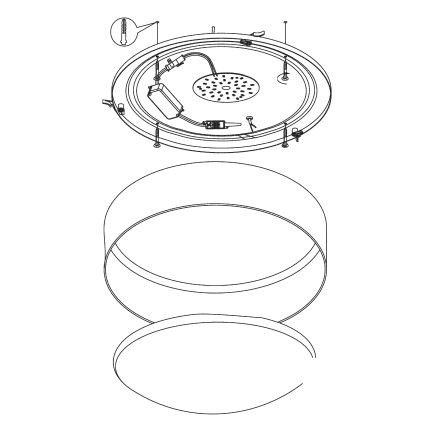 Eglo - LED Stropna svetilka LED/24W/230V