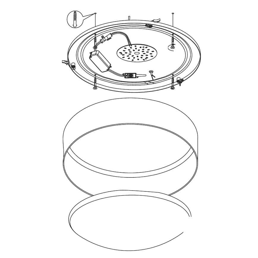 Eglo - LED Stropna svetilka LED/24W/230V