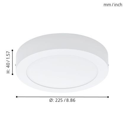 Eglo 94075 - LED stropna svetilka FUEVA 1 LED/16,47W/230V