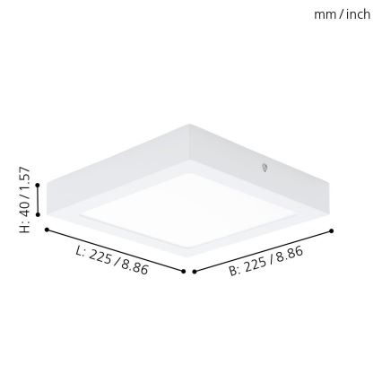 Eglo 94078 - LED stropna svetilka FUEVA 1 LED/16,44W/230V