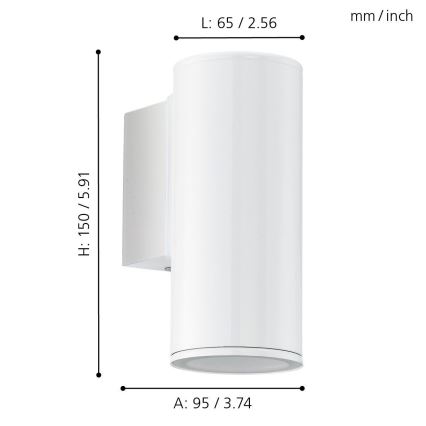 Eglo - LED Zunanja razsvetljava 1xGU10/3W/230V IP44