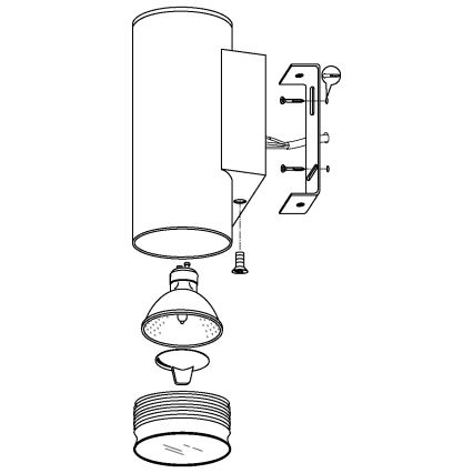 Eglo - LED Zunanja razsvetljava 2xGU10/3W/230V IP44