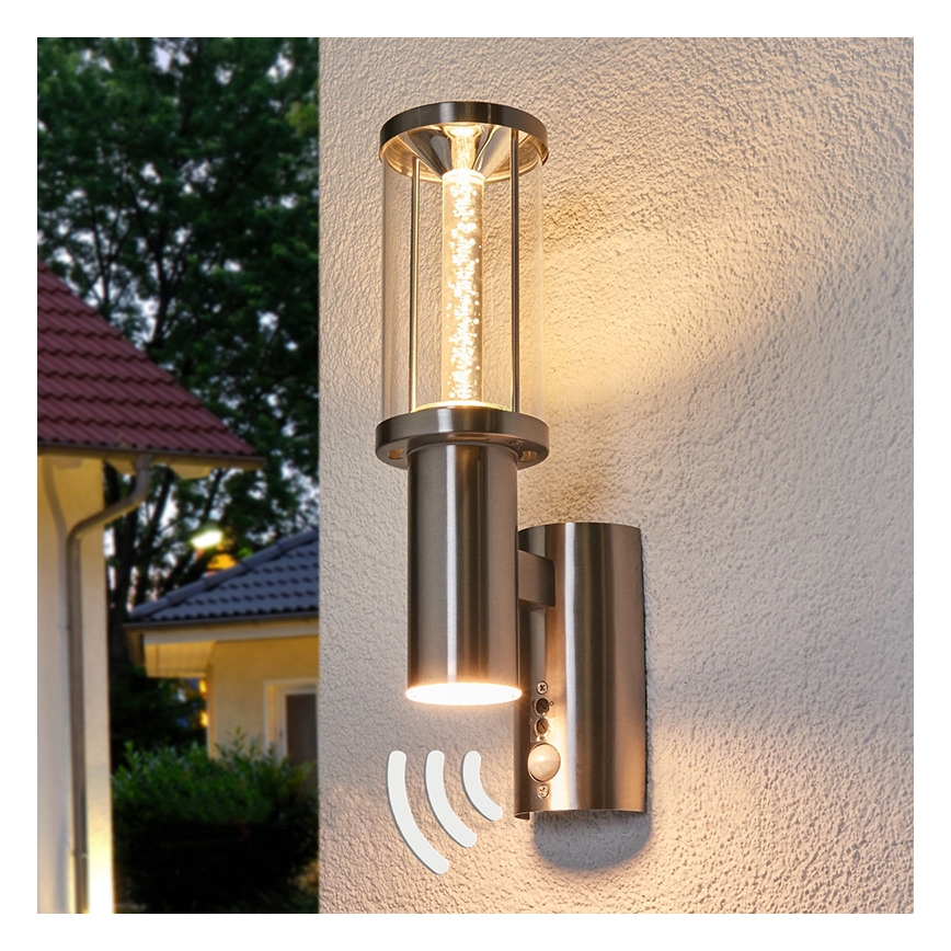 Eglo - LED zunanja razsvetljava s senzorjem 1xGU10/3W + 1xLED/3,7W
