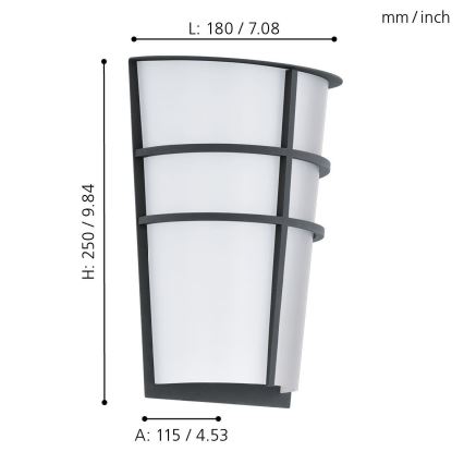 Eglo - LED zunanja razsvetljava 2xLED/2,5W/230V IP44