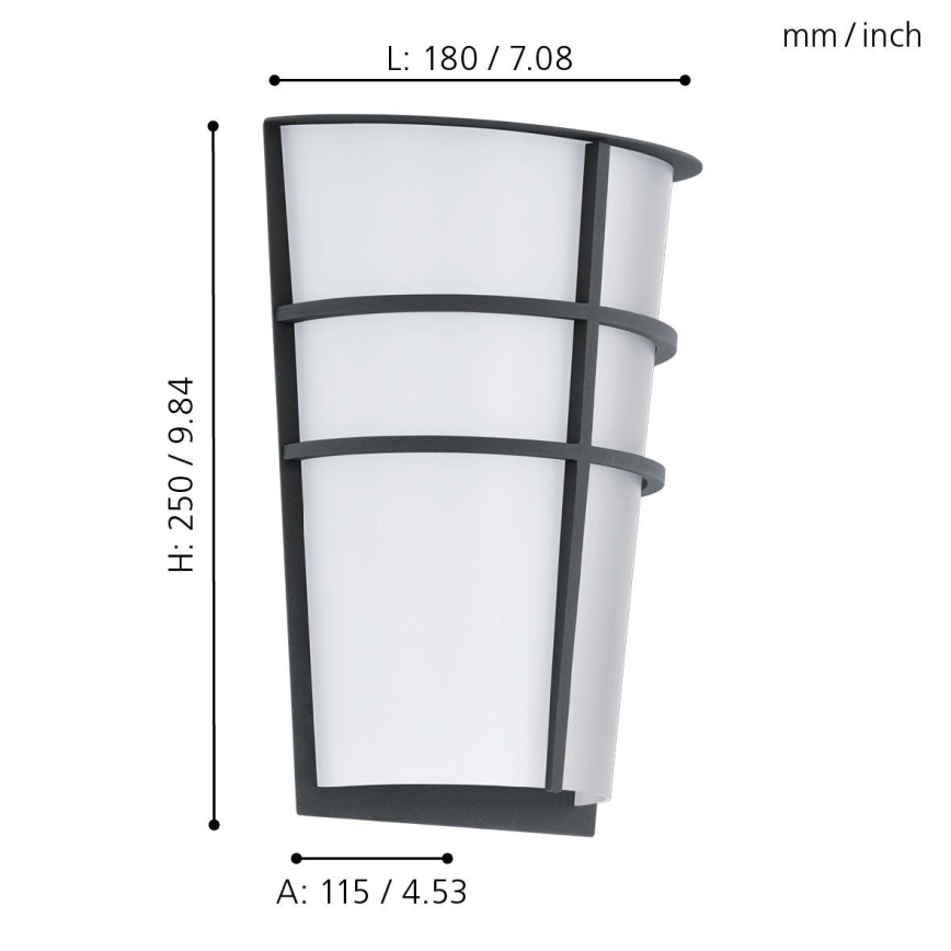 Eglo 94138 - LED zunanja stenska svetilka BREGANZO 2xLED/2,5W/230V IP44