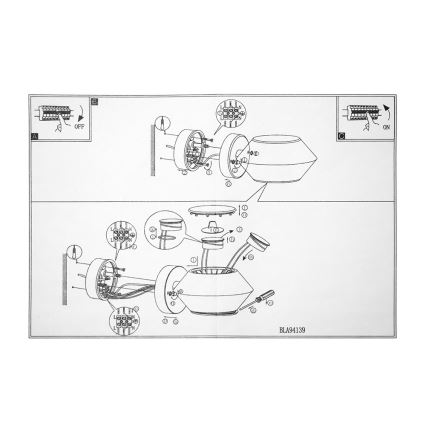 Eglo 94139 - LED zunanja svetilka NOCELLA 2xLED/2,5W/230V IP44