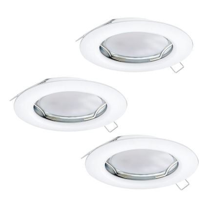 Eglo - KOMPLET 3x LED Vgradna svetilka PENETO 3xGU10-LED/3W/230V