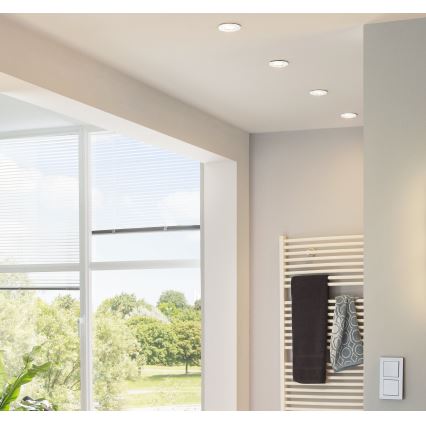 Eglo - KOMPLET 3x LED vgradnih stropnih svetilk PENETO 1xGU10-LED/3W/230V