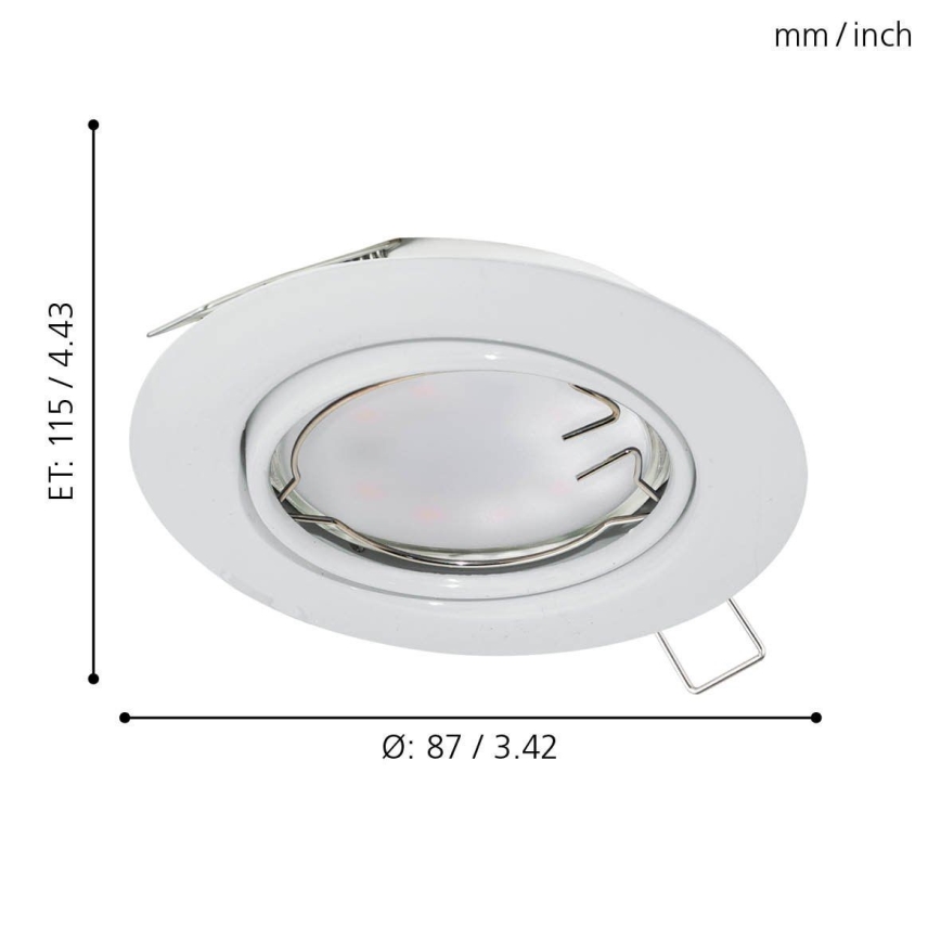 Eglo - LED Vgradna svetilka 1xGU10-LED/5W/230V