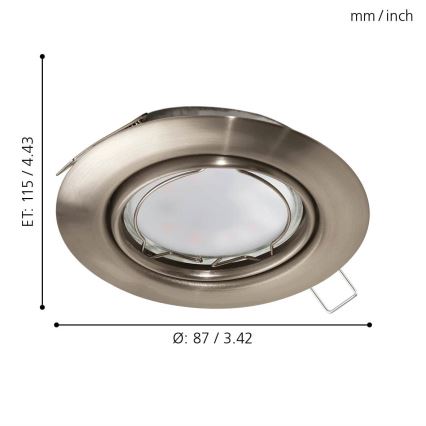 Eglo - LED Vgradna svetilka 1xGU10-LED/5W/230V