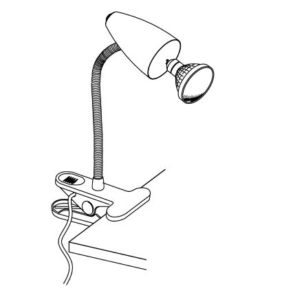 Eglo - LED Luč s sponko 1xGU10-LED/3W/230V