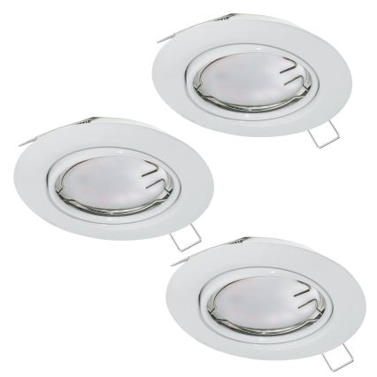 Eglo - KOMPLET 3x LED Vgradna svetilka PENETO 3xGU10-LED/5W/230V