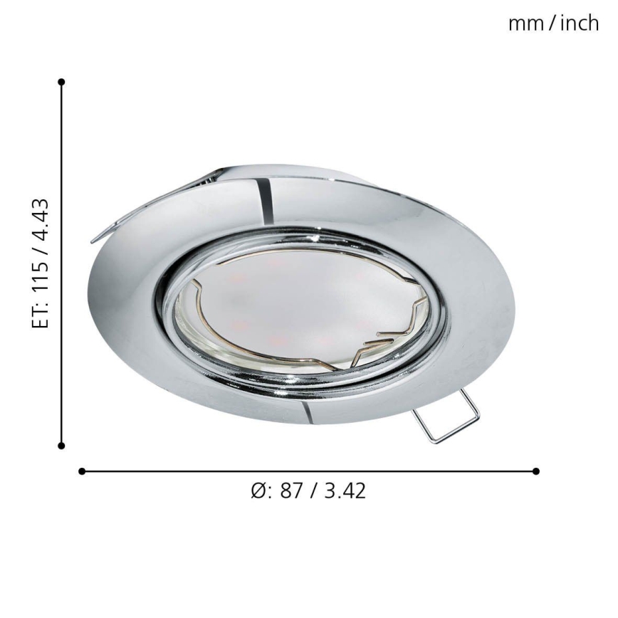 Eglo - KOMPLET 3x LED Vgradna svetilka PENETO 3xGU10-LED/5W/230V