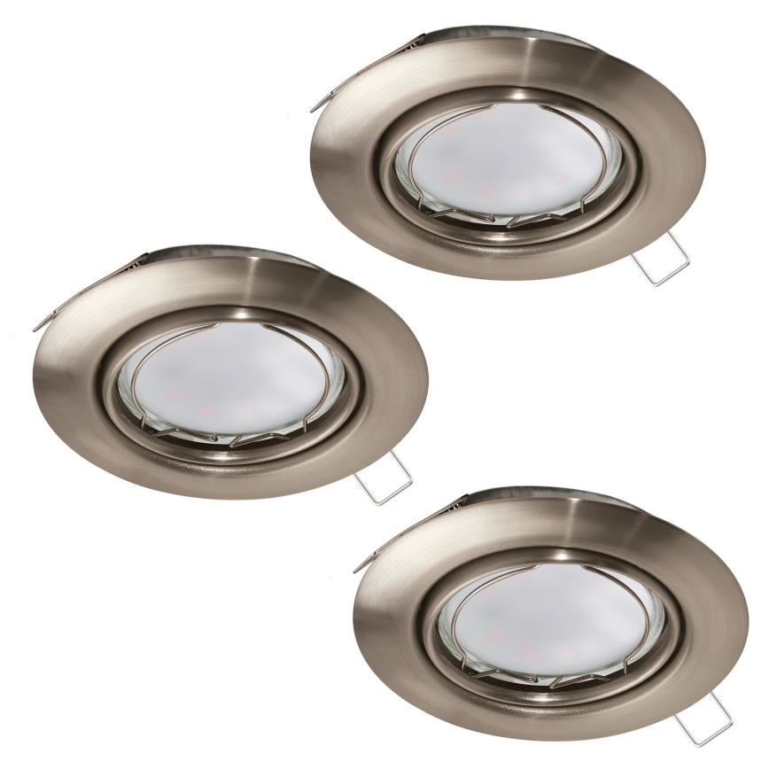 Eglo - KOMPLET 3x LED Vgradna svetilka PENETO 3xGU10-LED/5W/230V